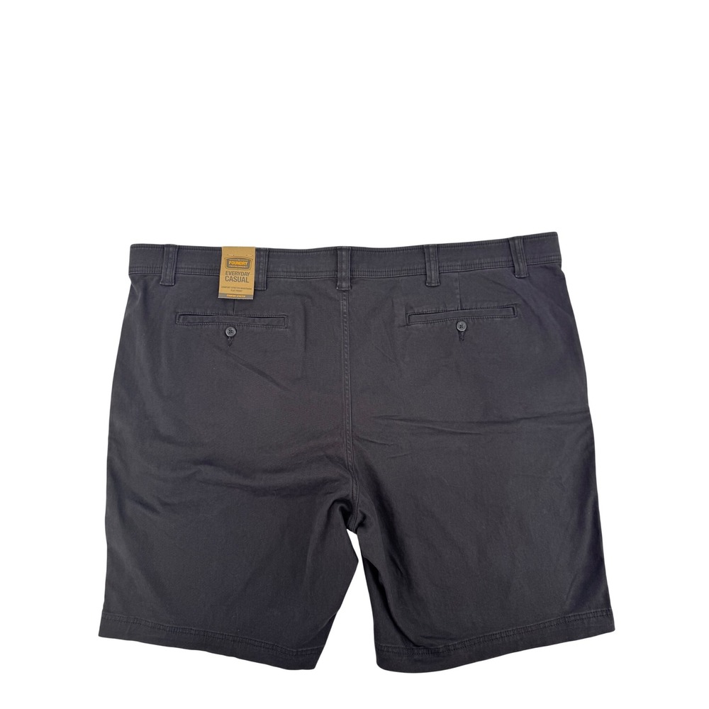 NWT The Foundry Big & Tall Mens‎ Size 54 Flat Front Shorts Dark Charcoal Gray - Picture 2 of 9